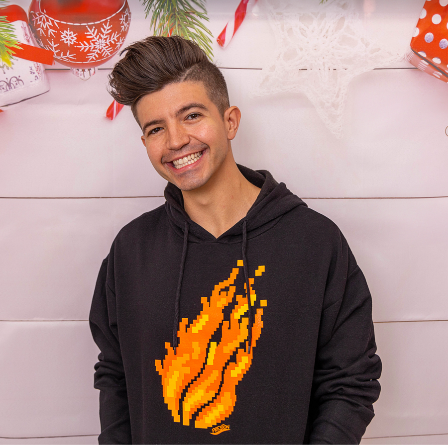 Pixel Flame Hoodie