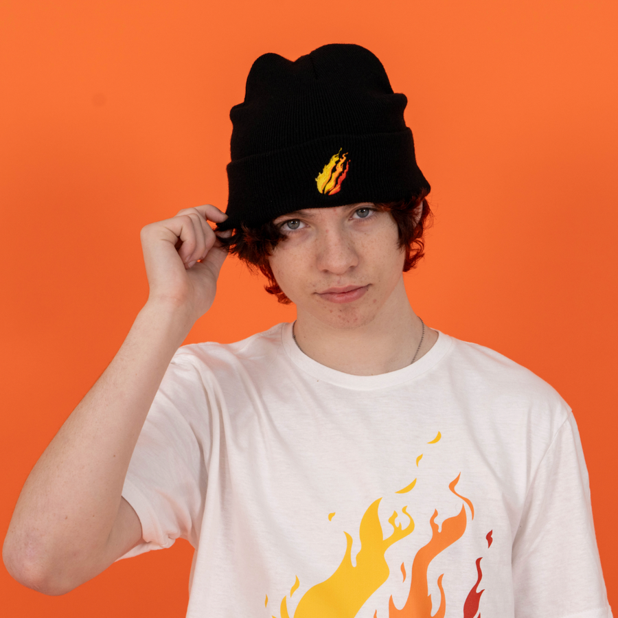 Black Fire Beanie